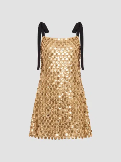 Mac Duggal Women's Paillette-embellished Mini Dress In Gold