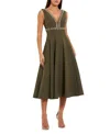 Mac Duggal Women's Rhinestone Embellished Crepe A Line Midi Dress In Multi