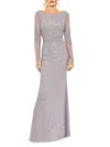 Mac Duggal Womens Embellished Formal Evening Dress In Vintage Lilac