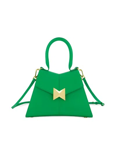 Mac Duggal Women's Small Leather Top-handle Bag In Orange
