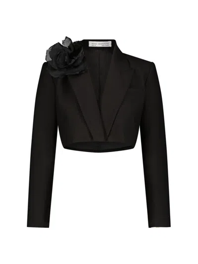 Mac Duggal Women's Tailored Cropped Blazer In Black