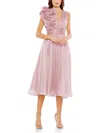 Mac Duggal Plunging Ruffled A-line Cocktail Dress In Multi