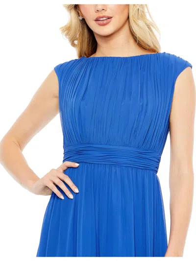 Mac Duggal Womens Chiffon Formal Evening Dress In Cobalt