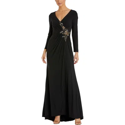 Mac Duggal Womens Embellished Formal Evening Dress In Black