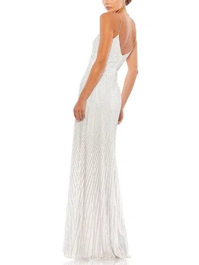 Mac Duggal Womens Embellished Formal Evening Dress In Beige