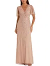 Mac Duggal Womens Embellished Formal Evening Dress In Brown