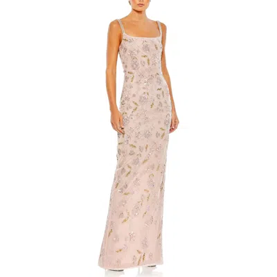 Mac Duggal Womens Embellished Formal Evening Dress In Rose