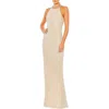 Mac Duggal Halter Neck Sequin Gown In Multi