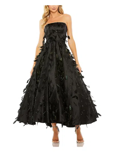 Mac Duggal Women's Feather-embellished Strapless Ball Gown In Black