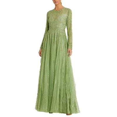Mac Duggal Womens Sequined Formal Evening Dress In Multi
