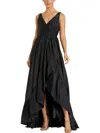 Mac Duggal Womens Taffeta Ruffled Evening Dress In Black