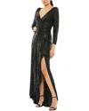 Mac Duggal Wrap Gown In Black