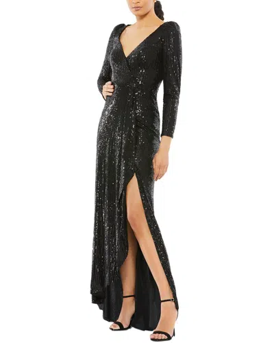 Mac Duggal Wrap Gown In Black