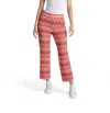 Mac Flare Kick Pant In Pumpkin Orange Jacquard In Multi