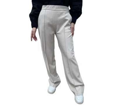Mac Jeans Chiara Smart Pull On Pants In Beige In Gray
