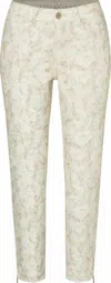 Mac Jeans Dream Chic In White/brown/cream In Neutral