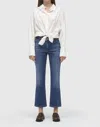 Mac Jeans Dream Kick Authentic Flare Kick Jeans In Outworn Blue Basic In Blue