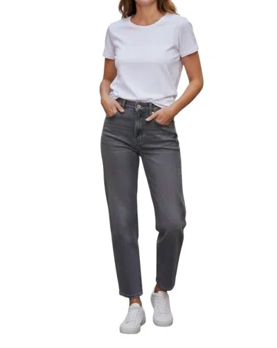 Mac Jeans Mid Rise Straight Leg Jeans In Gray
