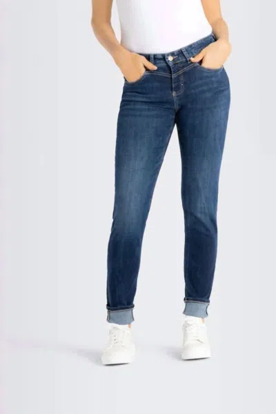 Mac Jeans Rich Slim Jeans In Dark Blue Net Wash