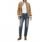 Mac Jeans Straight Authentic Jean Mac Jean In Greenish Tinted Wash In Brown