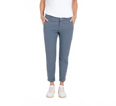 Mac Jeans Turn Up Chino Pants In Grey Blue