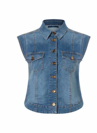 Mac Jeans Vest In Denim In Blue