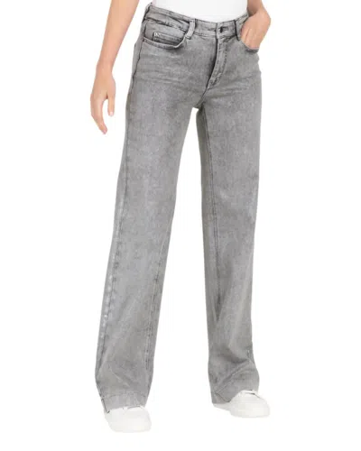 Mac Jeans Women's Dream Wide Metallic Jeans In Silver In Gray
