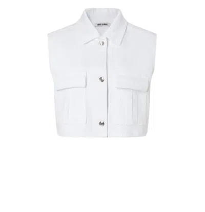 Mac Jeans Women's Short Vest In White