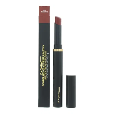 Mac Ladies Powder Kiss Velvet Blur Slim Stick Lipstick 0.07 oz 876 Nice Spice Makeup 773602672523