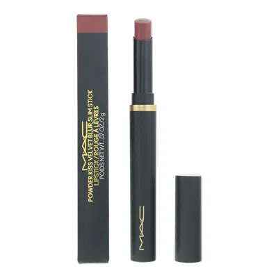 Mac Ladies Powder Kiss Velvet Blur Slim Stick Lipstick 0.07 oz 880 Rose Mary Makeup 773602672608