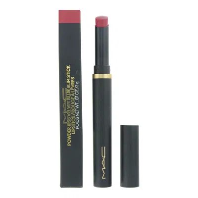 Mac Ladies Powder Kiss Velvet Blur Slim Stick Lipstick 0.07 oz 890 Wild Su Makeup 773602672479