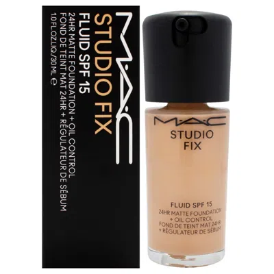 Mac Ladies Studio Fix Fluid Spf 15 24hr Matte Foundation Plus 1 oz Nc27 Beige With Neutral Undertone In Sand