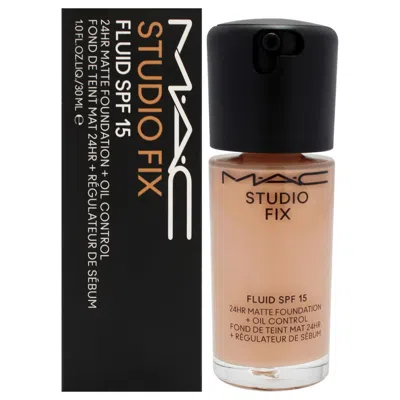 Mac Ladies Studio Fix Fluid Spf 15 24hr Matte Foundation Plus 1 oz Nw30 Medium Beige With Rosy Under In Sand