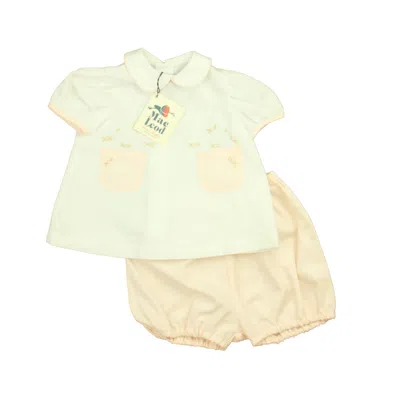 Pre-owned Mac Leod Kids' Girls White Pink Apparel Sets In Yellow