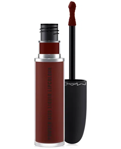 Mac Powder Kiss Liquid Lipcolour In Pretty Pleats (burgundy Brown)
