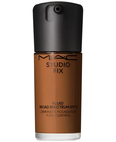 Mac Studio Fix Fluid Spf 15 24hr Matte Foundation + Oil Control, 1 Oz. In C (rich Brown With Golden Olive Underton