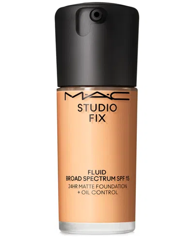 Mac Studio Fix Fluid Spf 15 24hr Matte Foundation + Oil Control, 1 Oz. In Nc (light Beige With Golden Peach Undert