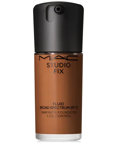 Mac Studio Fix Fluid Spf 15 24hr Matte Foundation + Oil Control, 1 Oz. In Nc (rich Brown With Golden Undertone For