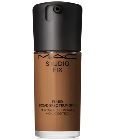 Mac Studio Fix Fluid Spf 15 24hr Matte Foundation + Oil Control, 1 Oz. In Nc (rich Coffee With Neutral Undertone F