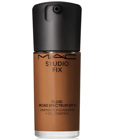 Mac Studio Fix Fluid Spf 15 24hr Matte Foundation + Oil Control, 1 Oz. In Nc58 (deep Rich Brown With Neutral Under