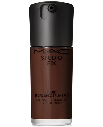 Mac Studio Fix Fluid Spf 15 24hr Matte Foundation + Oil Control, 1 Oz. In Nw60 (rich Espresso With Red Undertones