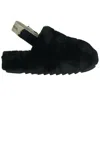 Macarena Sopie Eco-fur Slides In Black
