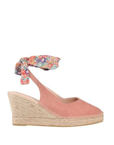 Macarena Woman Espadrilles Pastel Pink Size 11 Leather