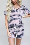 Macaron Mellow Tie Dye Set In Blush In Gold