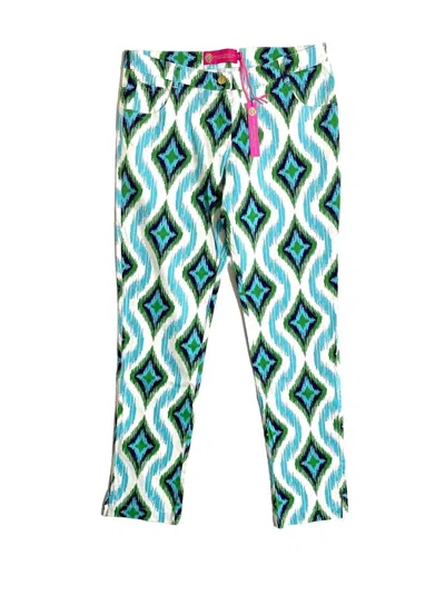Macbeth Collection Women's Casual Stretch Printed Pants In Multicolor