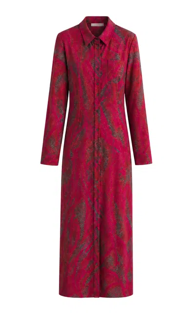 Maccapani Andre Cotton-blend Jacquard Dress In Red