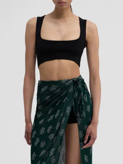 Maccapani Bralette Viscose Crop Top In Black