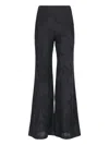 Maccapani The Easy Metallic Flare Pants In Black