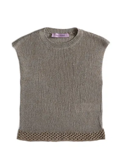 Maccapani Giuly Round-neck Top In Gray