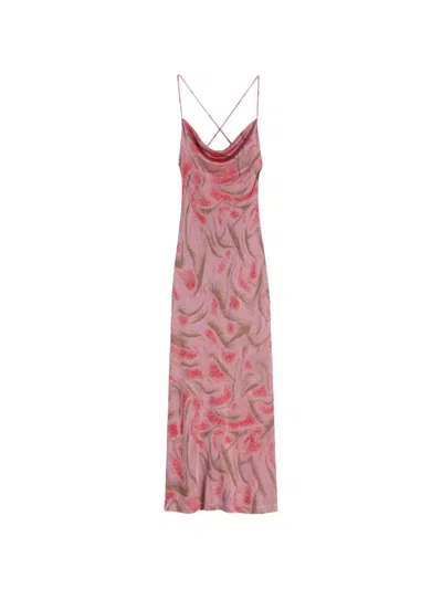 Maccapani Ita Cowl-neck Backless Dress In Pink